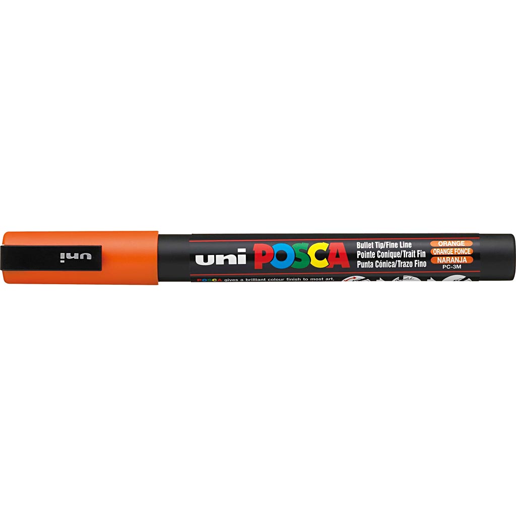 Posca Marker , nr. PC-3M, spets 0,9-1,3 mm, Fine, orange, 1 st. [HOB-274054]