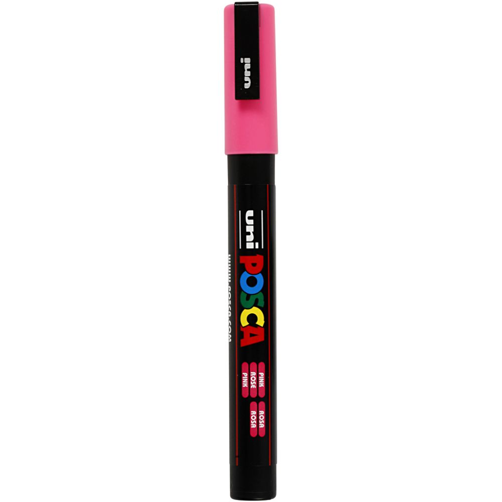 Posca Marker , nr. PC-3M, spets 0,9-1,3 mm, Fine, rosa, 1 st. [HOB-274056]
