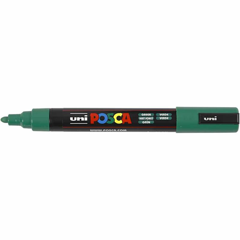 Posca Marker , nr. PC-5M, spets 2,5 mm, Medium, grön, 1 st. [HOB-276036]