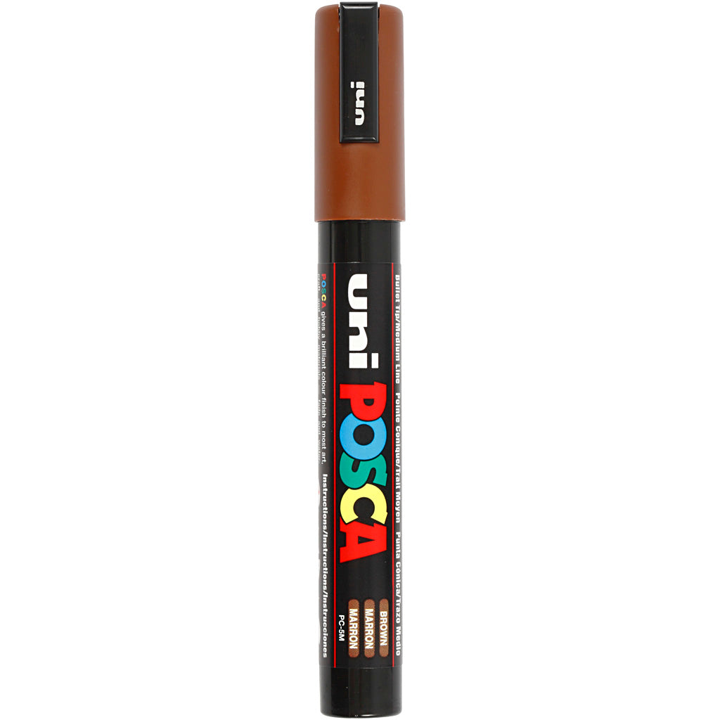 Posca Marker, no. PC-5M, line 2,5 mm, medium, brown