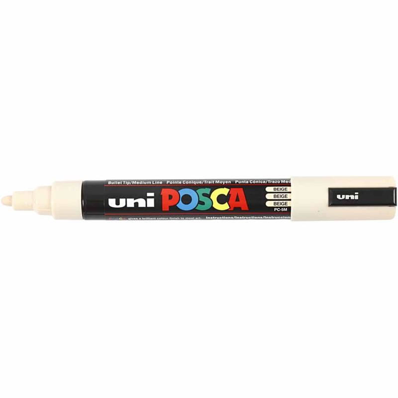 Posca Marker , nr. PC-5M, spets 2,5 mm, Medium, beige, 1 st. [HOB-276088]