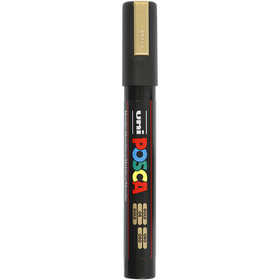 Posca Marker , nr. PC-5M, spets 2,5 mm, Medium, guld, 1 st. [HOB-276810]