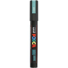 Posca Marker , nr. PC-5M, spets 2,5 mm, Medium, metallgrön, 1 st. [HOB-276870]