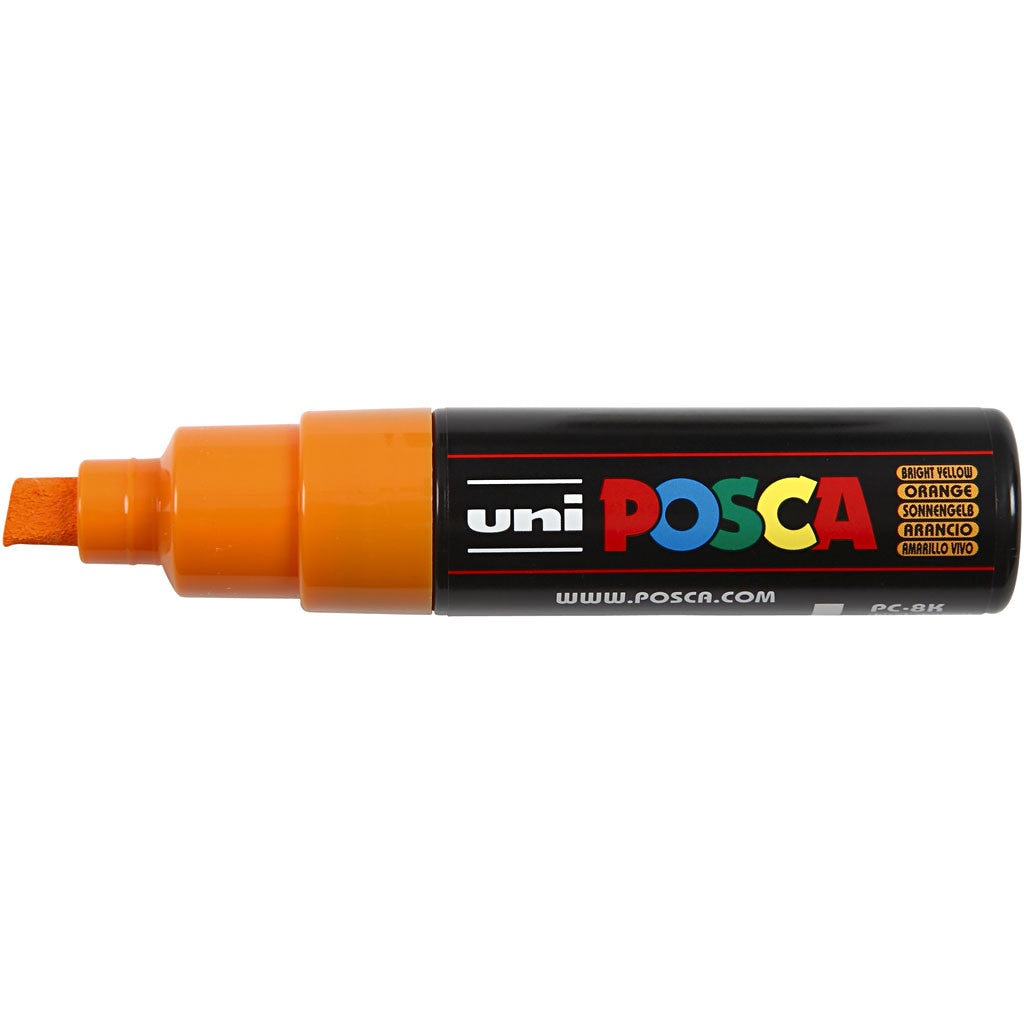 Posca Marker , nr. PC-8K, spets 8 mm, Broad, bright yellow, 1 st. [HOB-278024]
