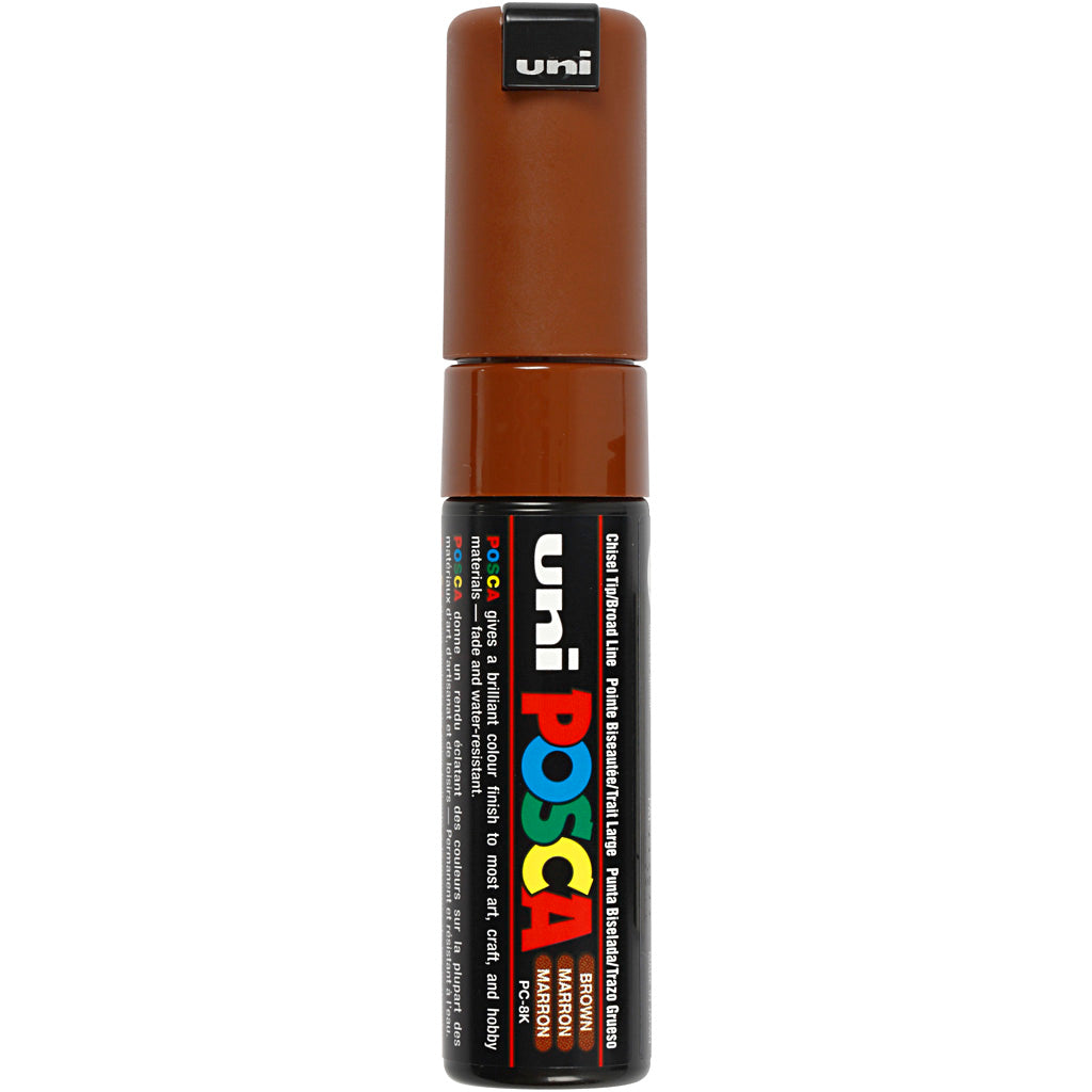Posca Marker, no. PC-8K, line 8 mm, broad, brown