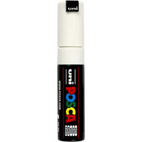 Posca Marker , nr. PC-8K, spets 8 mm, Broad, vit, 1 st. [HOB-278052]