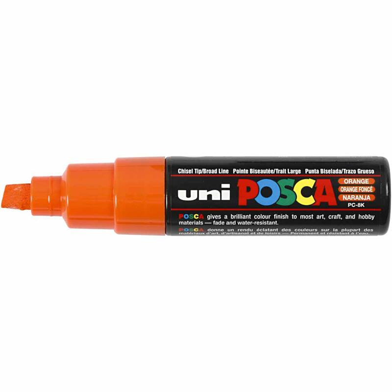 Posca Marker , nr. PC-8K, spets 8 mm, Broad, orange, 1 st. [HOB-278054]