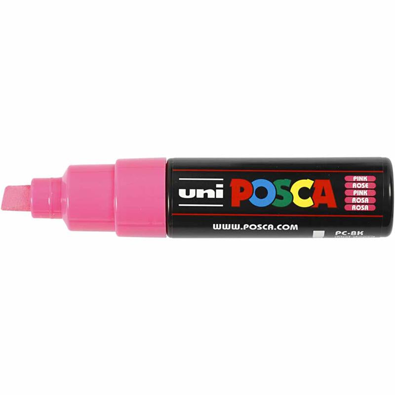 Posca Marker , nr. PC-8K, spets 8 mm, Broad, rosa, 1 st. [HOB-278056]