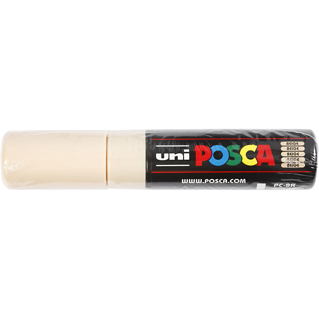 Posca Marker , nr. PC-8K, spets 8 mm, Broad, beige, 1 st. [HOB-278088]