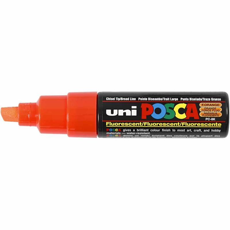 Posca Marker , nr. PC-8K, spets 8 mm, Broad, fluo orange, 1 st. [HOB-278754]