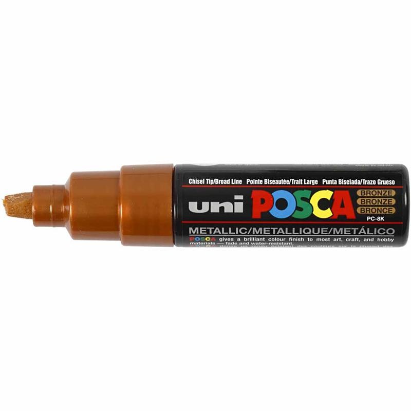 Posca Marker , nr. PC-8K, spets 8 mm, Broad, bronze, 1 st. [HOB-278820]