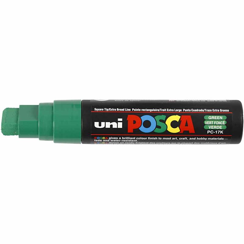 Posca Marker , nr. PC-17K, spets 15 mm, Extra broad, grön, 1 st. [HOB-279036]