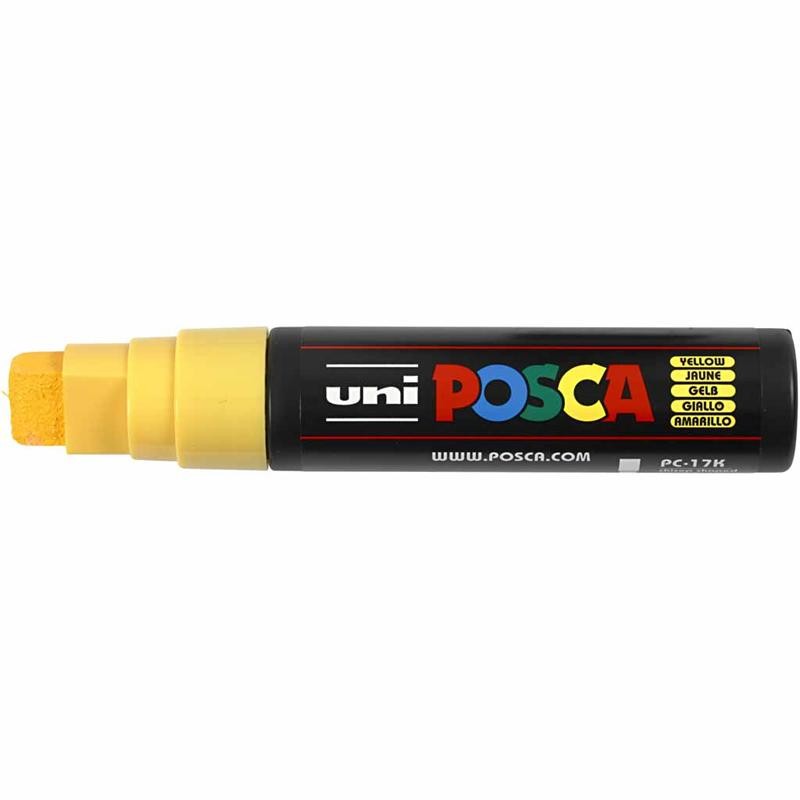 Posca Marker , nr. PC-17K, spets 15 mm, Extra broad, gul, 1 st. [HOB-279044]