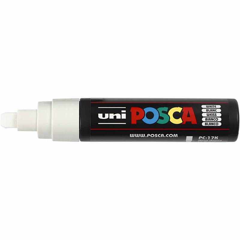 Posca Marker , nr. PC-17K, spets 15 mm, Extra broad, vit, 1 st. [HOB-279052]