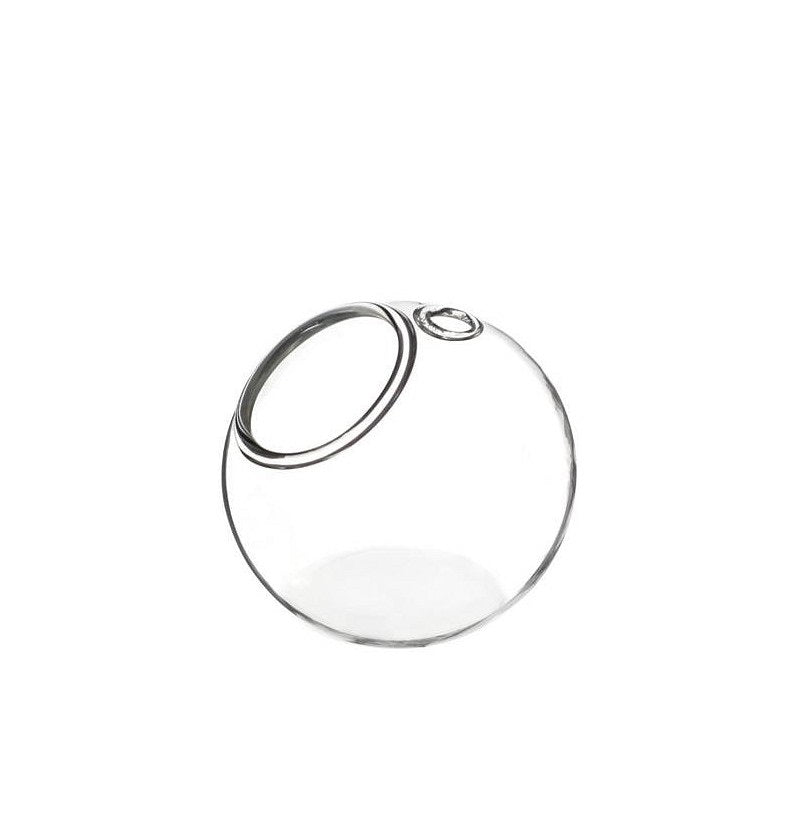 Glass ball flat bottom with hole Ø8 cm (6 Pcs)