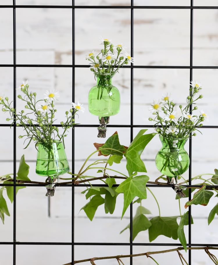 Vaser på klämma sortiment av 3 st Grön (1 st.) [IFS-28095]