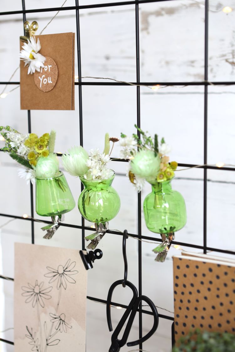 Vaser på klämma sortiment av 3 st Grön (1 st.) [IFS-28095]