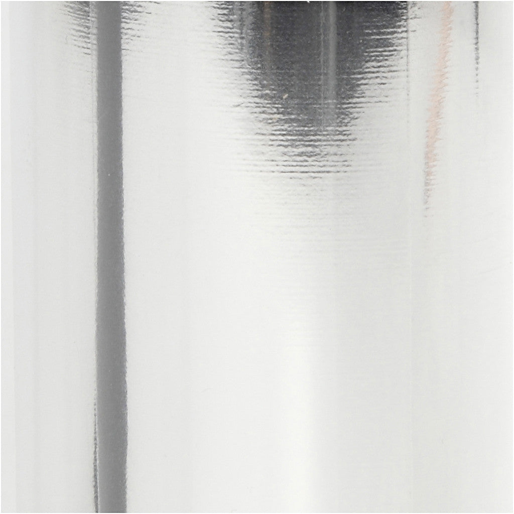 Dekorationsfolie, B: 15,5 cm, tjocklek 0,02 mm, silver, 50 cm/ 1 rl. [HOB-283560]