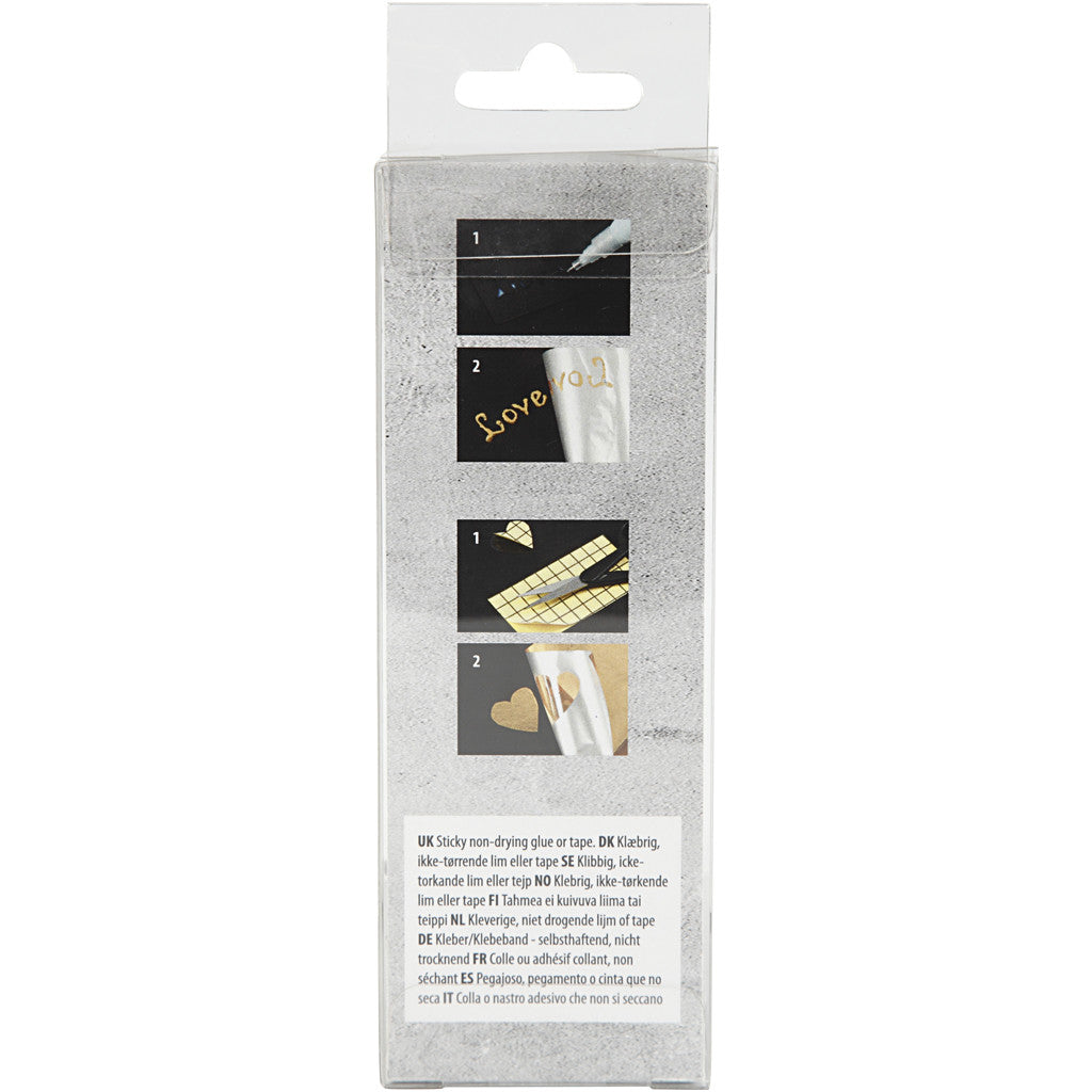 Dekorationsfolie, B: 15,5 cm, tjocklek 0,02 mm, silver, 50 cm/ 1 rl. [HOB-283560]