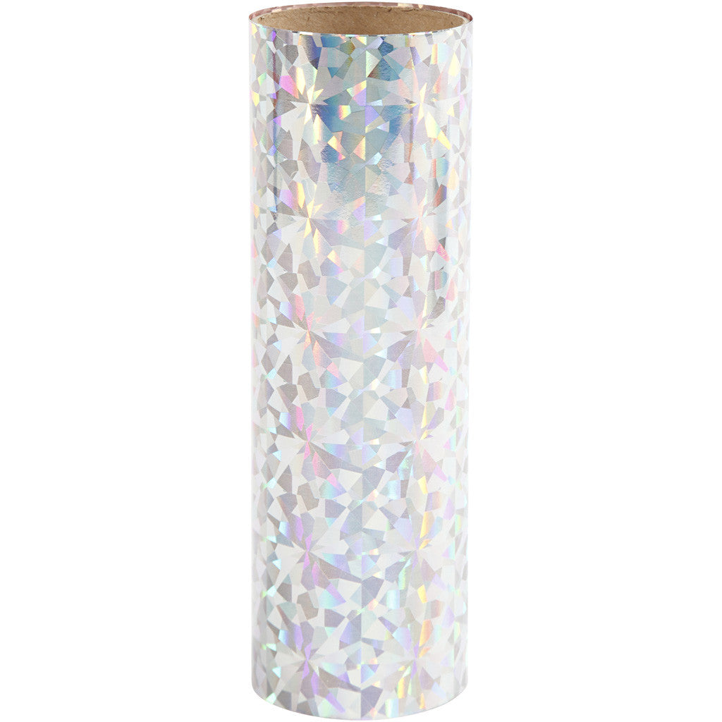 Dekorationsfolie, B: 15,5 cm, tjocklek 0,02 mm, silver, 50 cm/ 1 rl. [HOB-283569]