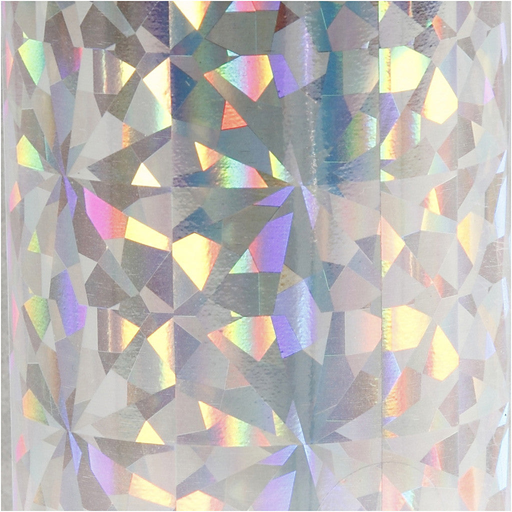 Dekorationsfolie, B: 15,5 cm, tjocklek 0,02 mm, silver, 50 cm/ 1 rl. [HOB-283569]