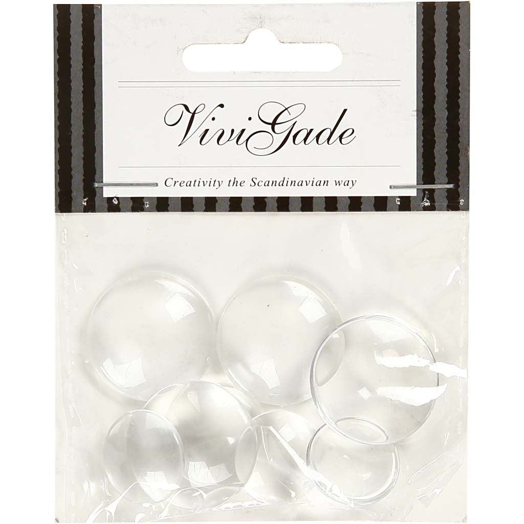 Cabochons, Dia. 18+25 mm, 8 st./ 1 förp. [HOB-28394]