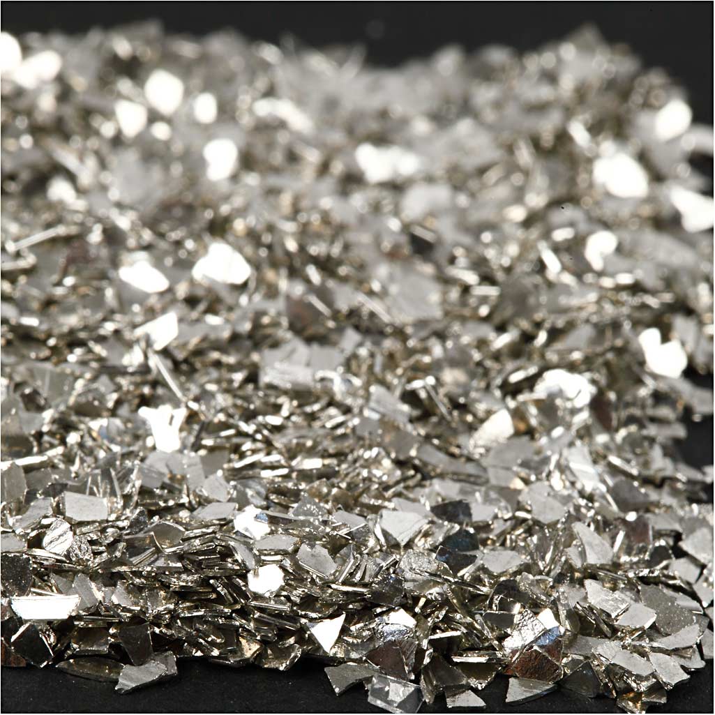 Glitter, stl. 1-3 mm, silver, 30 g/ 1 burk [HOB-28431]