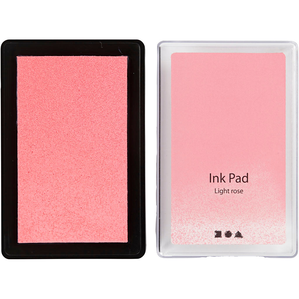 Ink Pad, H: 2 cm, size 9x6 cm, light rose
