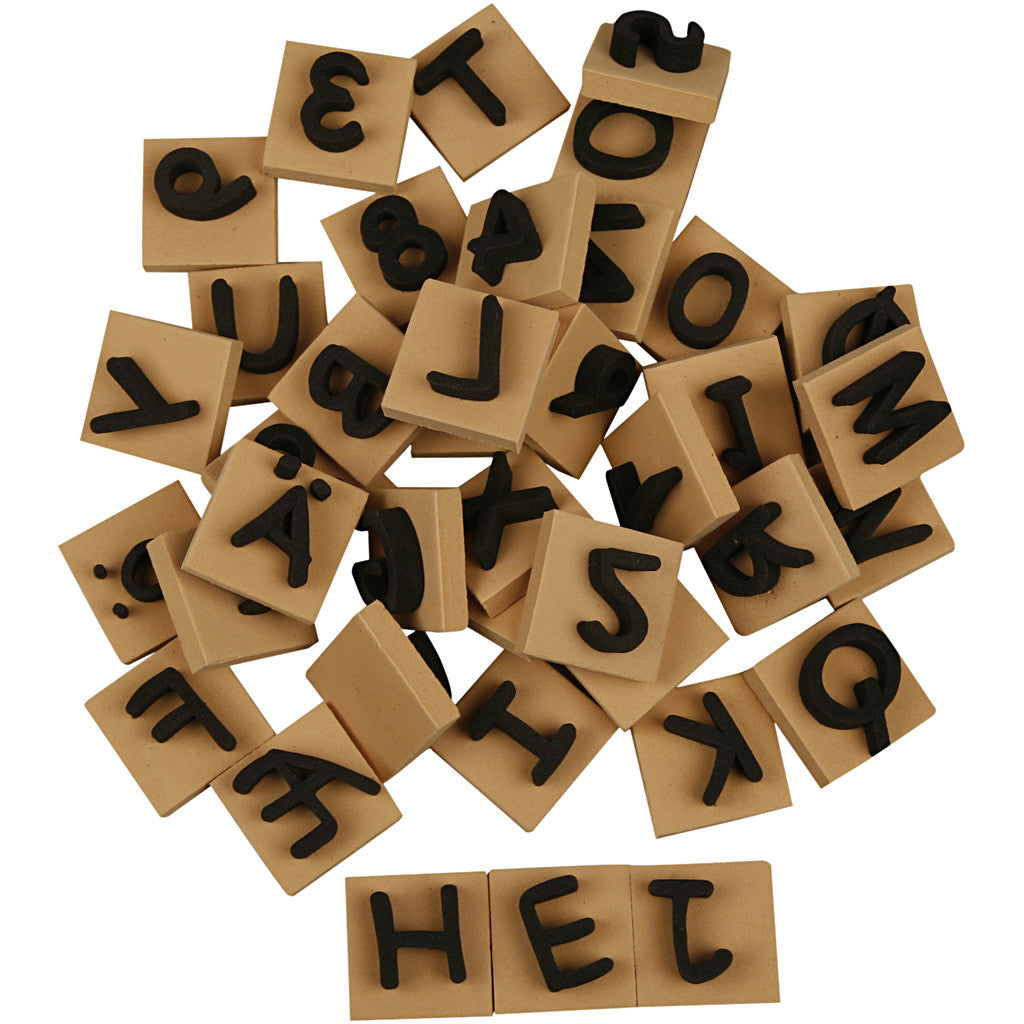 Skumstämplar, stl. 3x3 cm, tjocklek 13 mm, 42 st./ 1 förp. [HOB-28548]