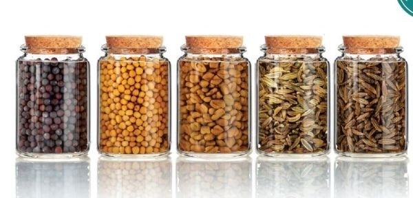 Förvaringscylinder i glas med kork Ø 4,5 cm och 7,5 cm hög (12 st) [IFS-29145]