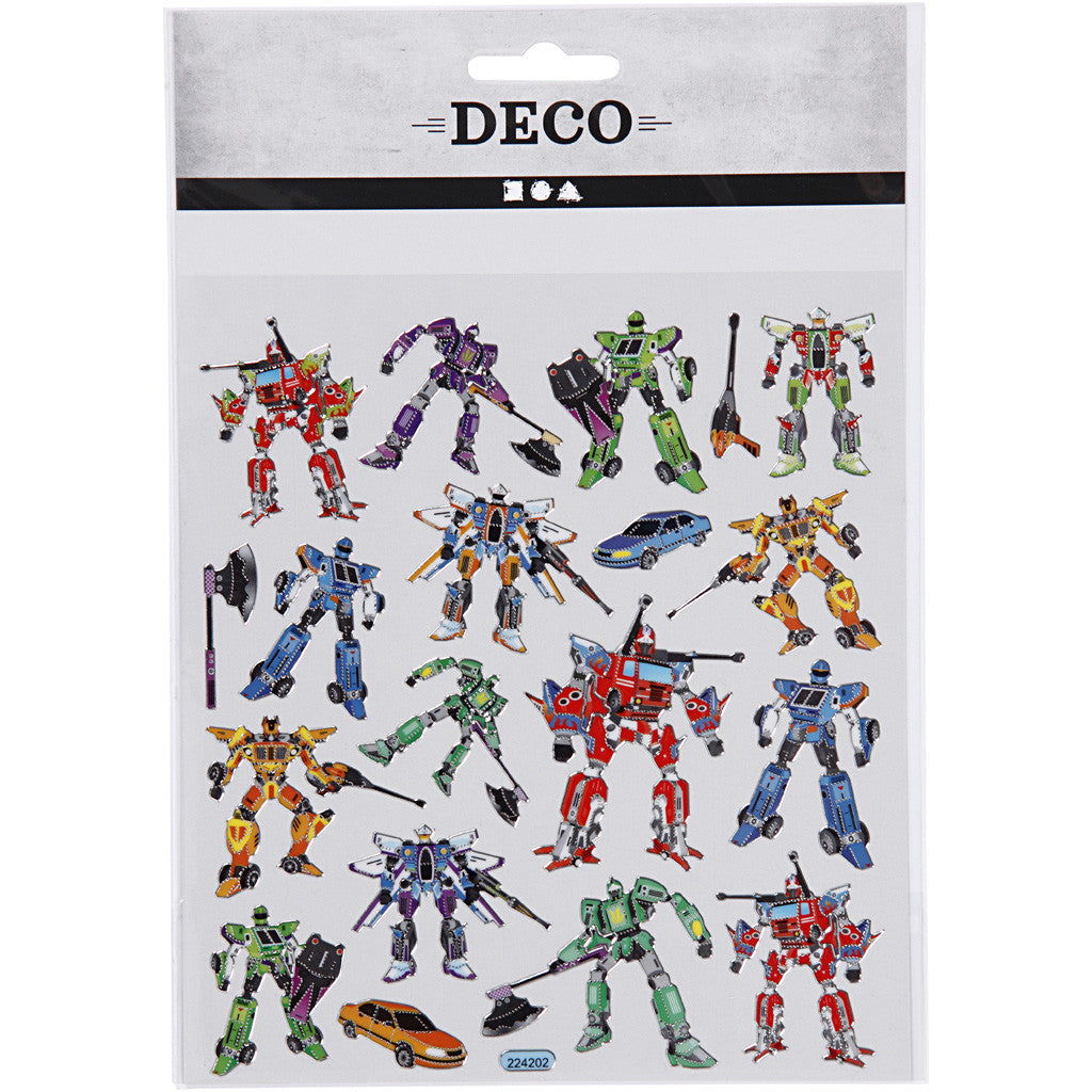 Klistermärken, transformers, ark 15x16,5 cm, ca. 19 st., 1 ark [HOB-29178]