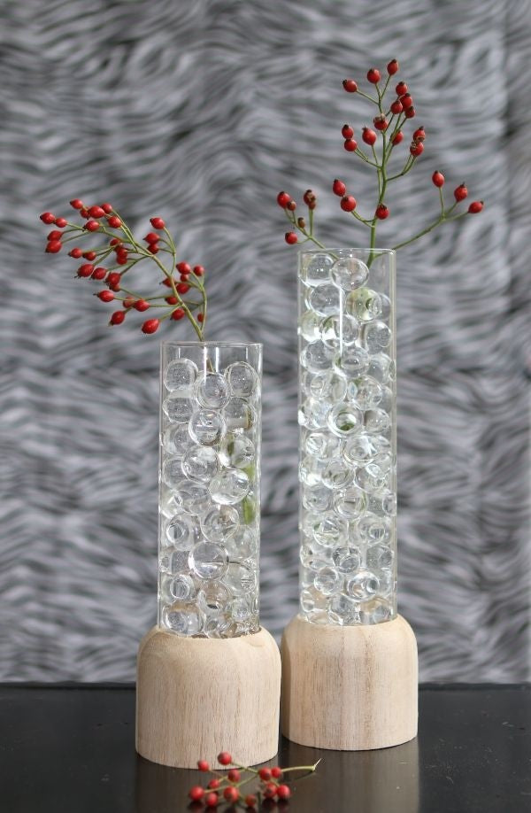 Träfot med provrör Ø5cm och 18cm högt (1 st) [IFS-29218]