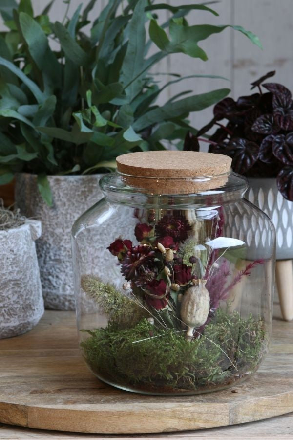 Glasburk med kork Ø18cm och 18 cm hög (1 st) [IFS-29452]