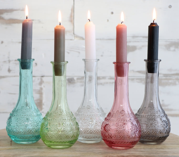 Blomstervas Paris Ø7,5 cm och 16 cm hög Grå (12 st.) [IFS-29726]