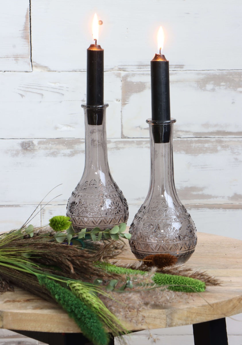 Blomstervas Paris Ø7,5 cm och 16 cm hög Grå (12 st.) [IFS-29726]