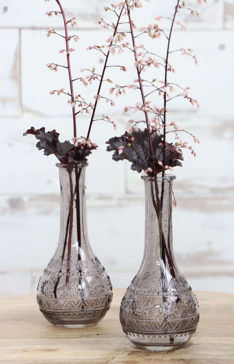 Blomstervas Paris Ø7,5 cm och 16 cm hög Grå (12 st.) [IFS-29726]