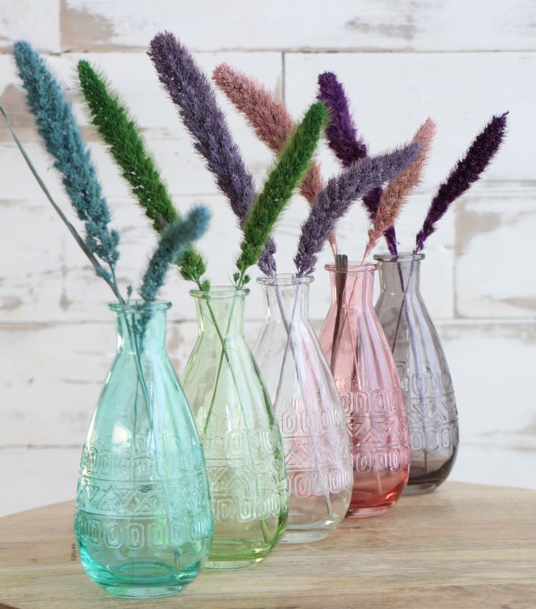 Blomstervas Rom Ø7,5 cm och 16 cm hög Grön (12 st.) [IFS-29735]