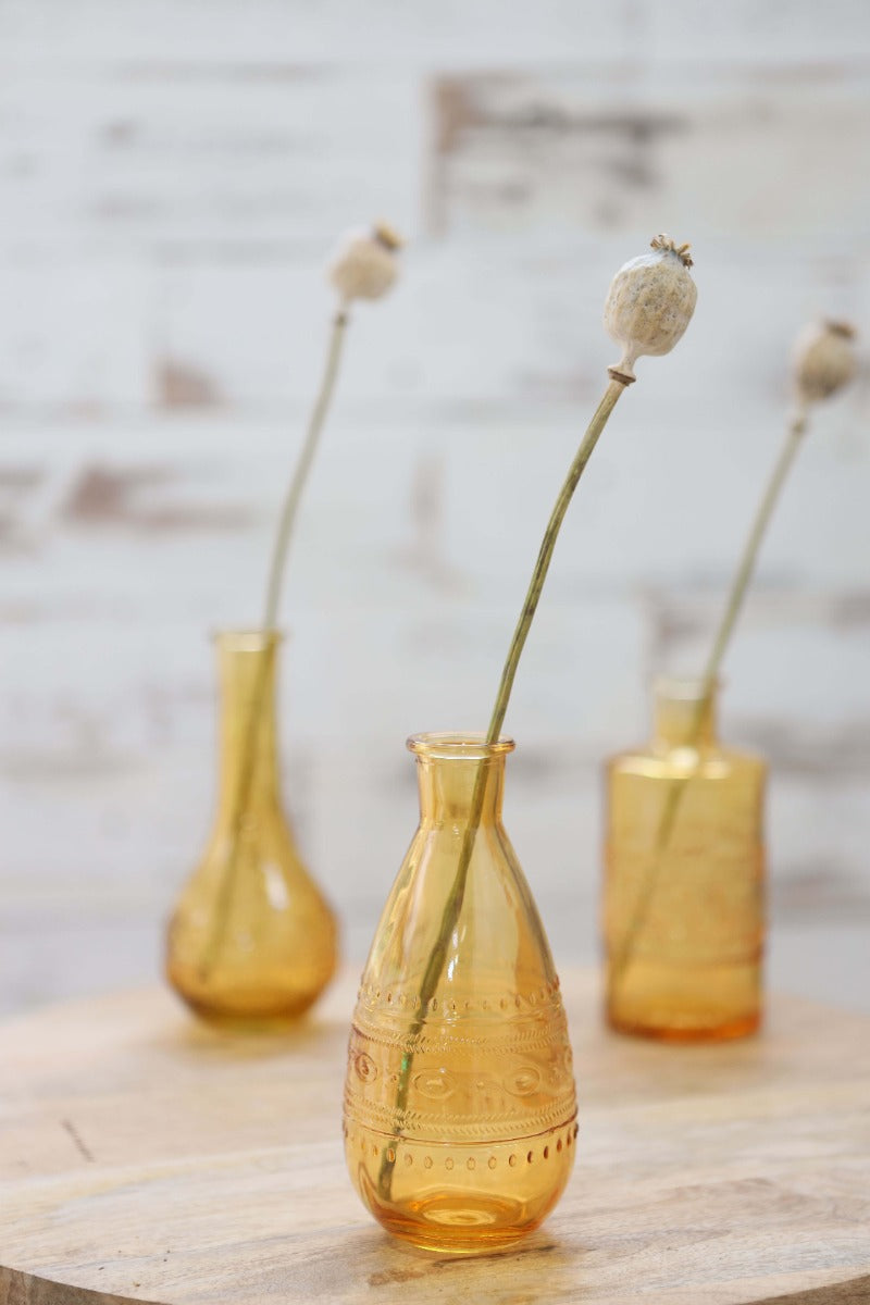 Blomstervas Rom Ø7,5 cm och 16 cm hög Ocker (12 st.) [IFS-29732]