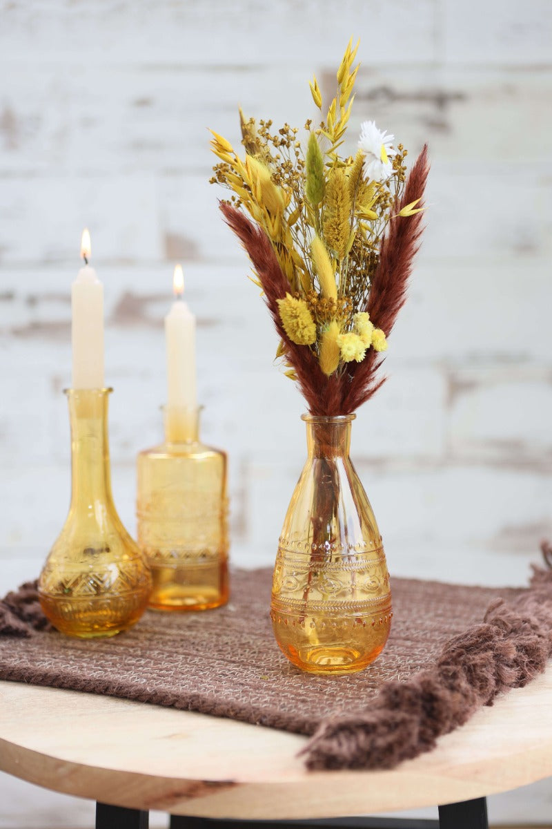 Blomstervas Rom Ø7,5 cm och 16 cm hög Ocker (12 st.) [IFS-29732]