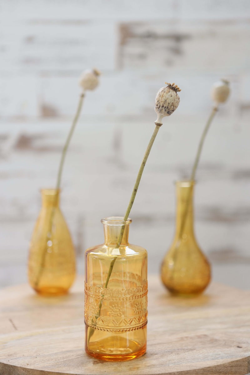 Blomstervas Porto Ø7,5 cm och 14,5 cm hög Ocker (12 st.) [IFS-29742]