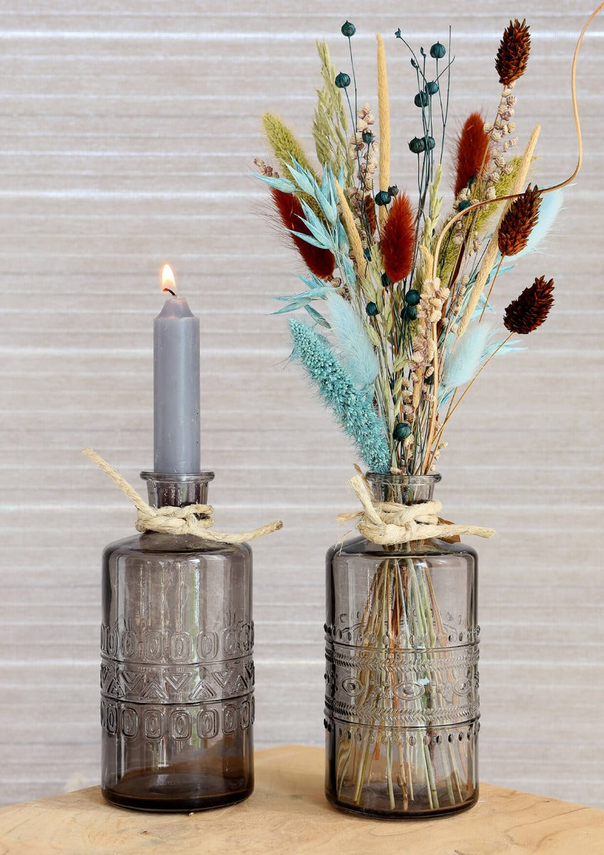 Blomstervas Porto Ø7,5 cm och 14,5 cm hög Grå (12 st.) [IFS-29746]