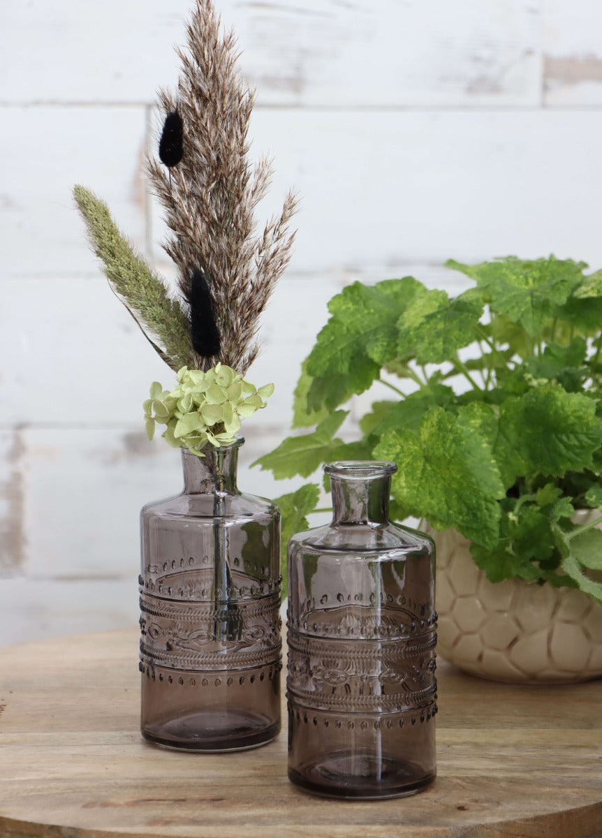 Blomstervas Porto Ø7,5 cm och 14,5 cm hög Grå (12 st.) [IFS-29746]