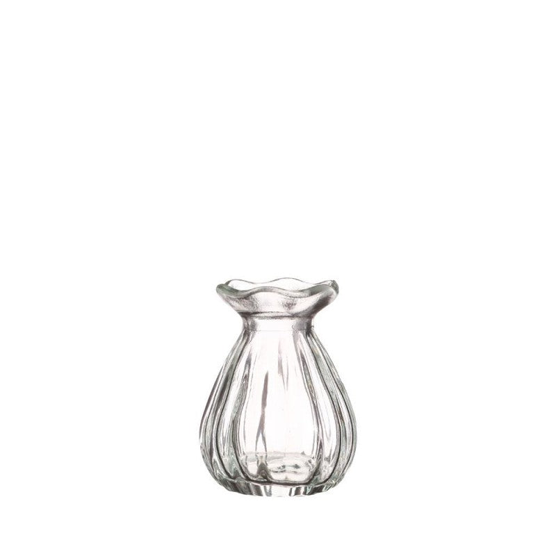 Flower Vase Ø7 h: 9 cm Transparent (12 Pcs)