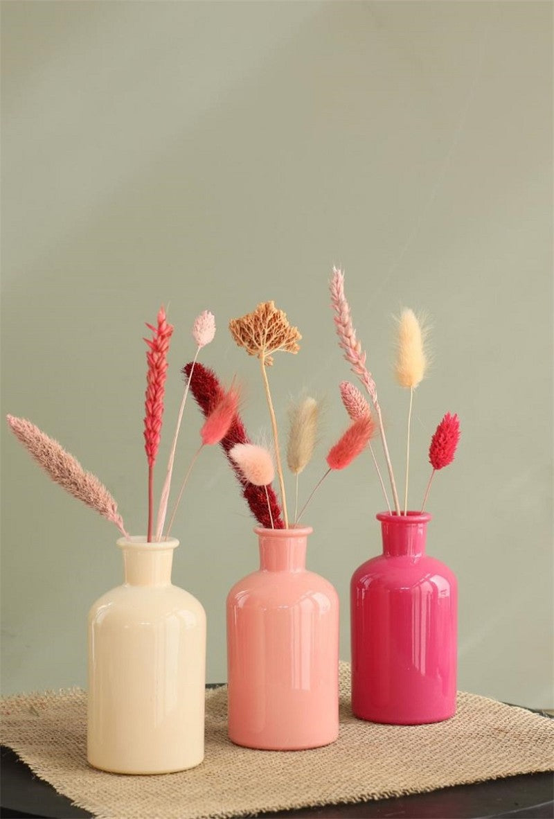 Glasflaskor Ø7 h: 12 cm Upplåning Rosa (12 st) [IFS-29806]