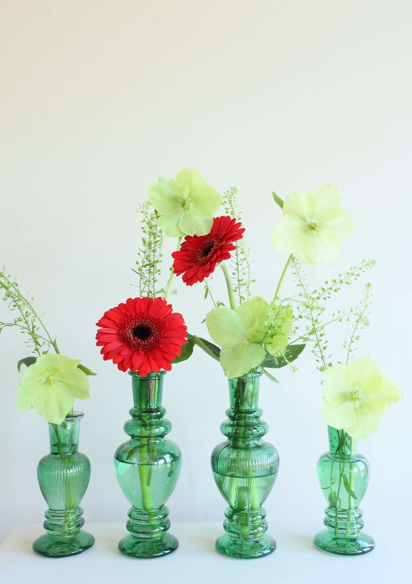 Vas Venedig Mörkgrön H: 11,3 x Ø5 cm (12 st) [IFS-29888]