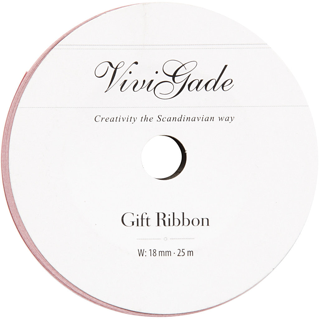 Presentband, B: 18 mm, matt, ljusröd, 25 m/ 1 rl. [HOB-20038]