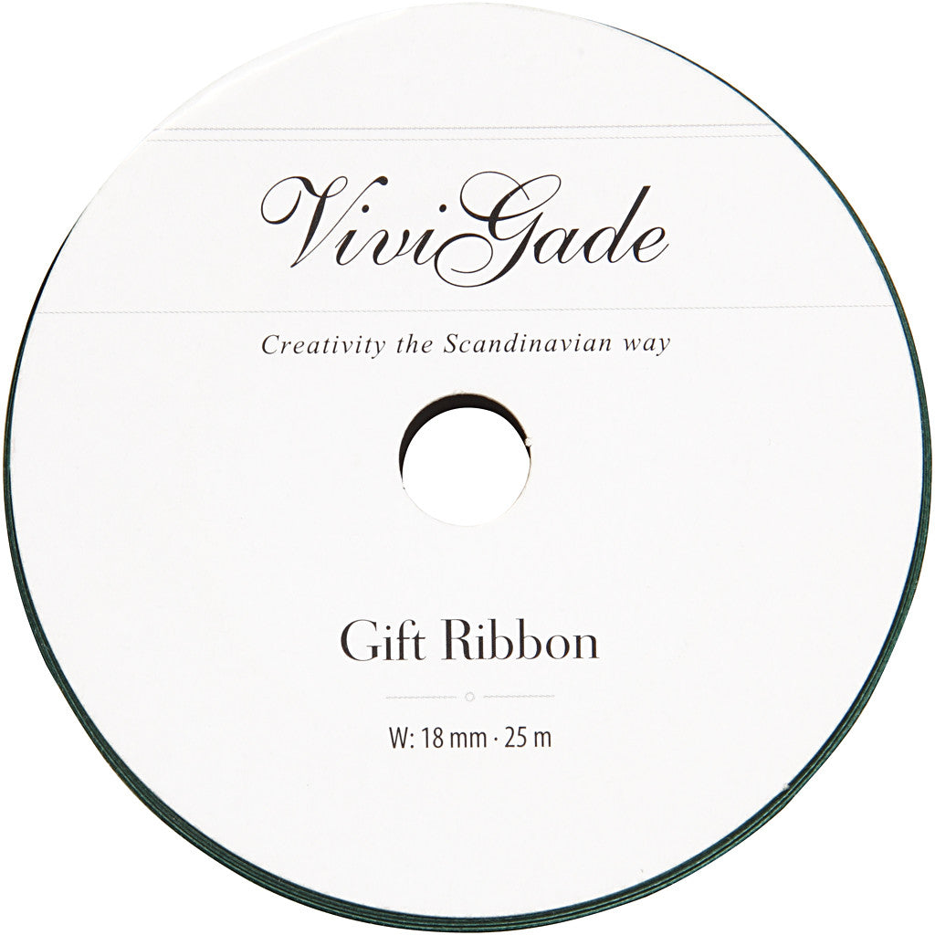 Presentband, B: 18 mm, matt, grön, 25 m/ 1 rl. [HOB-20048]