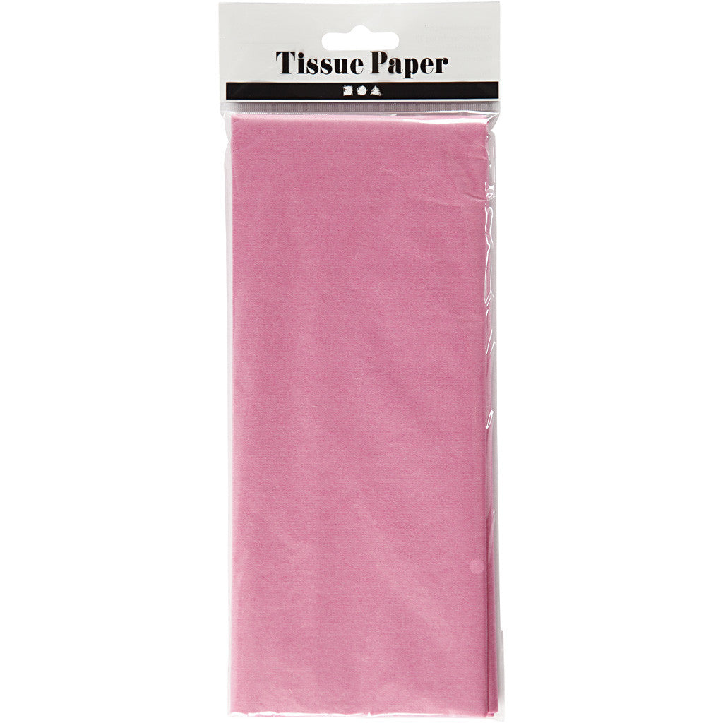 Silkespapper, ark 50x70 cm, 17 g, rosa, 10 ark/ 1 förp. [HOB-200882]
