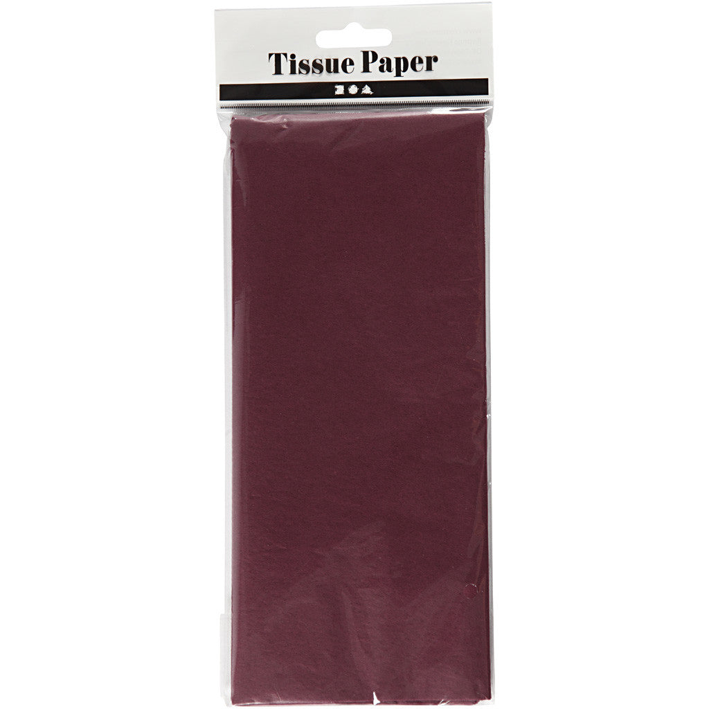 Silkespapper, ark 50x70 cm, 14 g, bordeaux, 10 ark/ 1 förp. [HOB-200884]