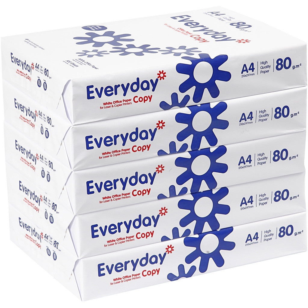 Ritpapper, A4, ark 210x297 mm, 80 g, vit, 5x500 ark/ 1 förp. [HOB-20420]